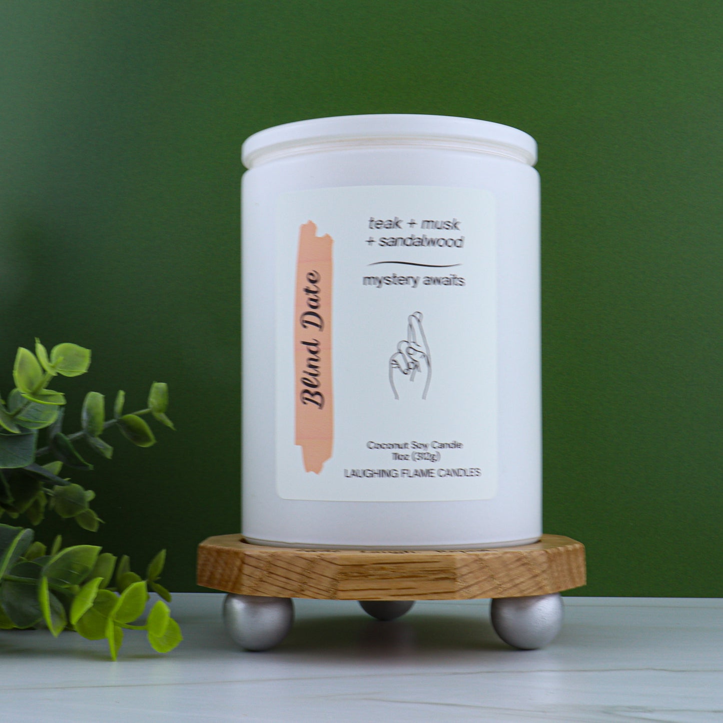 Handcrafted Oak Candle Stand | Fits All LFC Candles | Laser Etched Options