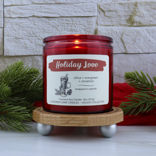 Handcrafted Oak Candle Stand | Fits All LFC Candles | Laser Etched Options