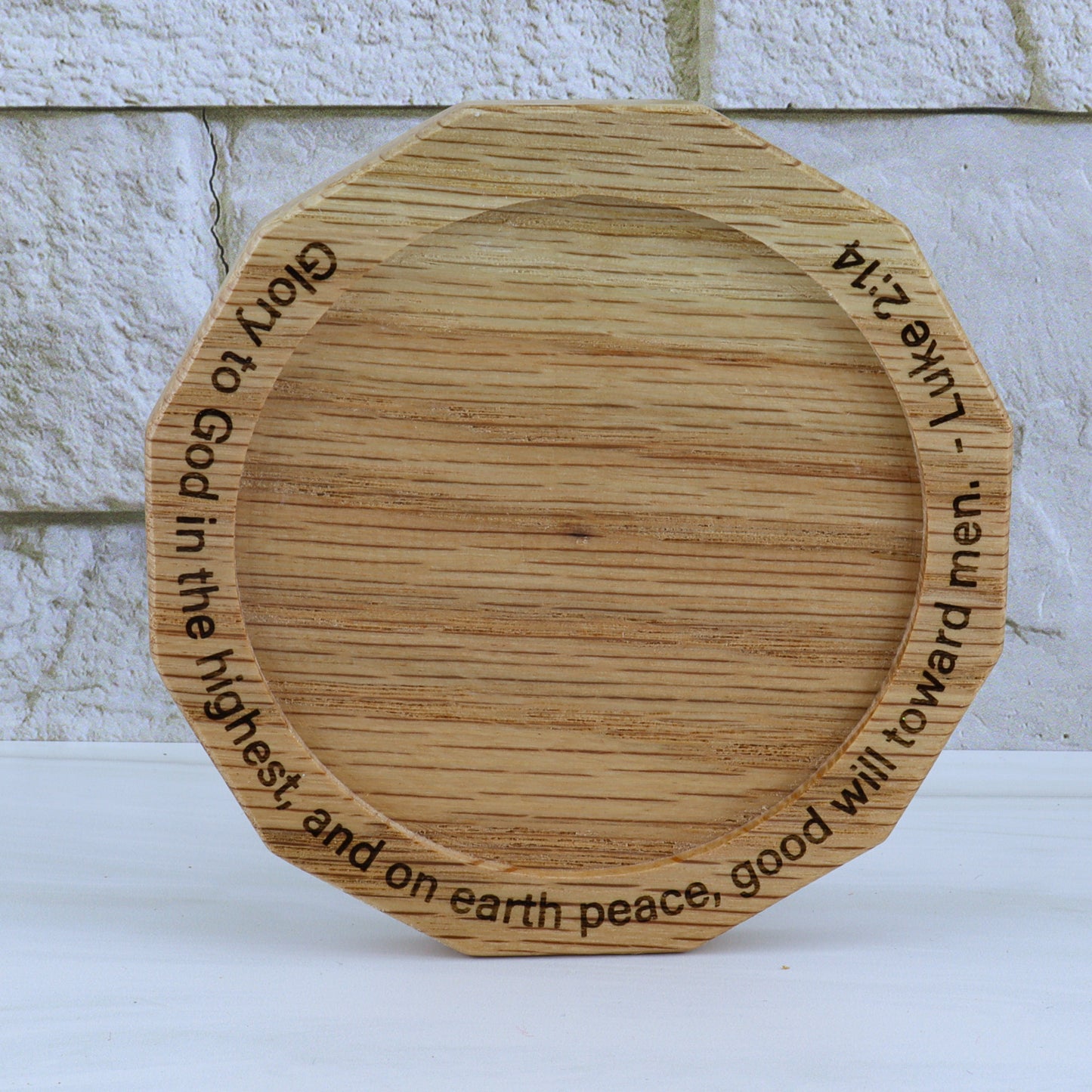 Handcrafted Oak Candle Stand | Fits All LFC Candles | Laser Etched Options