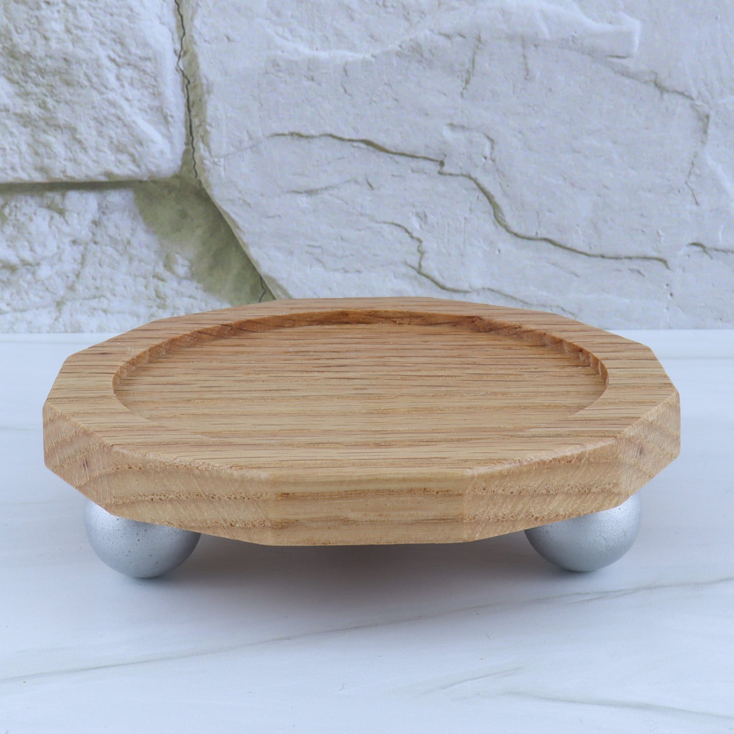 Handcrafted Oak Candle Stand | Fits All LFC Candles | Laser Etched Options